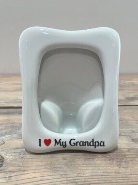 VTG Russ Porcelain Photo Frame I love My Grandpa